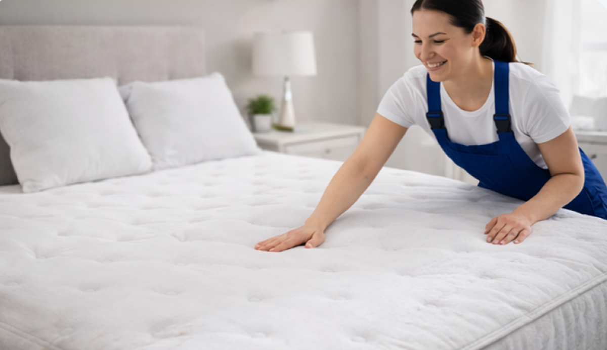 Clean and fresh mattress after professional cleaning service